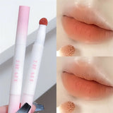 Yeknu Matte Lip Mud Air Cushion Lips Cream Brick Red Lip Glaze Powder  Lipstick Pen Non-Stick Cup Female Lip Tint Korean Makeup