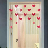 Yeknu New Heart Shaped Curtain Door Hanging Decoration Korean Style String Pendant High Beauty Curtain Partition Door Girls Room Decor