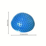 Yeknu 1pc Fitness Yoga Ball, PVC Sensory Training Ball, Half Round Ball, Balance Training Ball, Tactile Massage Ball