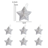 Yeknu Gold Glitter Star Ornaments Christmas Tree Hanging Pendant Christmas Decorations for Home Navidad New Year Party DIY Gift