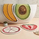 Yeknu Cute Printing Fruit Bathroom Mat Cartoon Bathmat Bedside Rug Soft Living Room Carpet Area Floor Pad Kawaii Home Decor