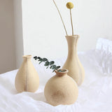 Yeknu Wooden Flower Vase Retro Art Flower Bottle Dining Table Decorations Nordic Room Tabletop Ornament Living Room Decoration Ваза