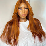 Yeknu Ginger Straight Synthetic Lace Front Wig High Temperature Fiber  Lace Wigs for Women Long Hair Wavy Wigs Heat Resistant Cosplay