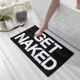 Yeknu You Look Good Flocking Bath Mat Art Entrance Door Shower Rug 50x80cm Non-Slip Thick Shaggy Large Toilet Bathroom Mat Carpet