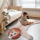 Yeknu Leopard Cartoon Animal Living Room Carpet Luxury Home Decor Children Bedroom Rugs IG Cute Play Mat тигр зебра ковер Tapis Tapete