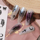 Yeknu - Metal Mirror Butterfly Sticker for Nails Holographic Butterflies Star Adhesive Slider Wraps Spring Gel Polish Decals FBJO-2251