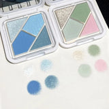 Yeknu Blue 4 Colors Eye Shadow Palette Matte Glitter Green Eyeshadow Pink Black Eye Shadow Pigments Shadow Professional Makeup Palette