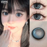 Yeknu 1 Pair Korean Lenses Colored Contact Lenses for Eyes Prescription Myopia Beauty Pupil Soft Blue Lenses