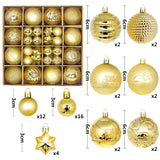 Yeknu Christmas Ball Ornament Set Big Xmas Tree Hanging Pendant Snowflake Merry Christmas Decoration for Home 2025 New Year Party Gift