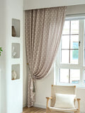 Yeknu Cute Room Window Curtains Polka Dot Cream Living Room Cortinas Decorative Flocking Polka Dot Bedroom Cortina Girls Curtain 커튼 IG