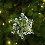 Yeknu Xmas Tree Transparent Snowflake Hanging Ornaments Acrylic Pendant 2024 Christmas Decoration for Home Navidad Gifts New Year