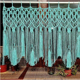 Yeknu Handwoven Macrame Curtains Tapestry Hanging Window Curtain Tassel Tapestry Bedroom Wall Haings Art Boho Decor Door Curtain