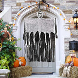 Yeknu 1Set Halloween Decorative Hanging Ghost Skull Skeleton Gauze Haunted Home Party Horror Props Hanger House Yard Party Hanging