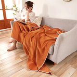 Yeknu Flannel Blanket Soft Bedspread Shawl Blankets for Beds Sofa Office Napping Warm Bedding Throw Blanket