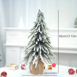 Yeknu 1 Piece Mini Falling Snow Christmas Tree PE Flocked Christmas Tree Tabletop Decorator Scene Arrangement Decorations