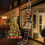 Yeknu LED Christmas Decorations Fairy lamp LED Ladder Lamp with Climbing Santa Claus Home Outdoor Christmas Light New Year Ornaments s