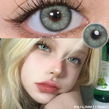 Yeknu Natural Colored Contact Lenses for Eyes 1Pair Green Eye Lenses Blue Eye Contacts Brown Lenses Yearly Korean Gray Pupils