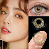 Yeknu 2pcs/Pair Color Contact Lenses Eyes Fast delivery brown lens nature Lenses for Eyes Yearly Cosmetics Russian warehouse