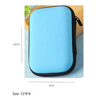 Yeknu 1pc Portable Waterproof Headphone Storage Bag, Data Cable Packing Cube, EVA Protective Case For Travel