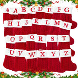 Yeknu Christmas Socks Knitting Snowflake Letter Stocking Christmas Decoration For Home 2024 Xmas Tree Ornament Gift Navidad Natal 2024