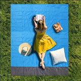 Yeknu 1pc Lightweight Waterproof Beach Mat, 210T Polyester Beach Mat Sandproof, Moisture-proof, Easy To Clean, Machine Washable