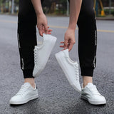 Yeknu Spring Summer Flat Mens Fashion Sneakers Soft Casual Brand Male White Shoes Street Style