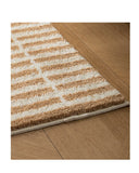 Yeknu Striped Long Plaid Tufted Rug Memories Flocking Carpet Floor Anti Slip Doormat  Bathmat Bedside Rug  Bedroom Cloakroom Bathroom