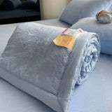 Yeknu Korean Ins Bedding Set, Luxury Quilt Cover, Pillowcase Flat Bed Sheets, Simple Girl Princess Ruffle Home Textiles