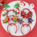 Yeknu Christmas Headband Kids Adult Santa Claus Elk Xmax Tree Hair Accessories Photo Props Christmas Decoration 2024 New Year Gifts