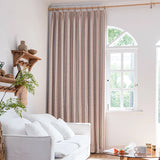 Yeknu Retro Living Room Home Decoration Curtains Creative Striped Jacquard Study Curtains Woven Bedroom Blackout Curtain Штора