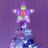 Yeknu LED Light Up Christmas Tree Star Topper Xmas Tree Ornaments Lamp 2025 New Year Decorations For Home Navidad Natal Noel