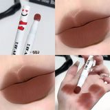 Yeknu Matte Lip Mud Air Cushion Lips Cream Brick Red Lip Glaze Powder  Lipstick Pen Non-Stick Cup Female Lip Tint Korean Makeup