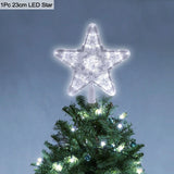 Yeknu LED Light Up Christmas Tree Star Topper Xmas Tree Ornaments Lamp 2025 New Year Decorations For Home Navidad Natal Noel