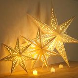 Yeknu Hollow Star Hanging Pendants Ramadan Decoration 2024 for Home Navidad Natal Noel Gifts Christmas Ornaments New Year 2025