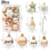 Yeknu Christmas Tree Balls Red Candy Cane Hanging Ornament Big Pendants Set Christmas Decorations For Home 2024 Natal Navidad New Year