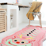 Yeknu Art Cute Pink Cozy Bedroom Carpet Modern Home Decoration Aesthetics Girls Room Coffee Table Rug Balcony Rugs Tapete Alfombra IG