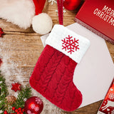 Yeknu Christmas Socks Knitting Snowflake Letter Stocking Christmas Decoration For Home 2024 Xmas Tree Ornament Gift Navidad Natal 2024