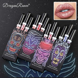 Yeknu 3Pcs/Set Diamond Glitter Liquid Lipstick Set Waterproof Long Lasting Sexy Red Black Lips Halloween Shimmer Lip Makeup Cosmetics