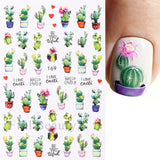 Yeknu - 3D Purple Blue Evil Eyes Nail Art Stickers Snake Flame Star Sliders Decoration Cute Grasshopper Animal Gel Polish Decals FBEB173