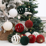 Yeknu 6Pcs/box 6cm Christmas Balls Ornaments Christmas Tree Hanging Pendants Christmas Decorations for Home 2024 Navidad New Year Gift