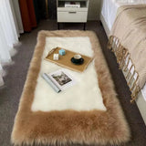 Yeknu New Round-Shaped Carpet Imitation Wool Thickened Bedroom Bedside Mat Fashion Bay Window Balcony Coffee Table Mat Room Decoration