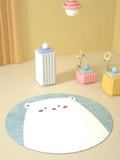 Yeknu Cartoon Cute Children Girl Room Round Bedroom Bedside Carpets Cat Living Room Large Area Carpet Computer Chair Cloakroom Rug 양탄자