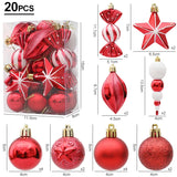 Yeknu Christmas Tree Balls Red Candy Cane Hanging Ornament Big Pendants Set Christmas Decorations For Home 2024 Natal Navidad New Year