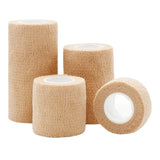 Yeknu 1pc Self Adherent Cohesive Bandage Wrap Stretch Non Woven Self Adhesive Tape - Skin Colour Athletic Elastic Bandage