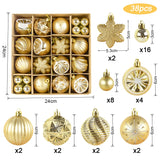 Yeknu Christmas Ball Ornament Set Big Xmas Tree Hanging Pendant Snowflake Merry Christmas Decoration for Home 2025 New Year Party Gift