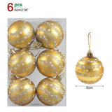 Yeknu 1box Christmas Balls Christmas Tree Ornaments Ball Xmas Hanging Tree Pendants Home Party Decor New Year Gift Noel Navidad