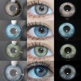 Yeknu 1 Pair Color Contact Lenses for Eyes Natural Brown Lenses Beauty Fashion lense Blue Contact Lenses Green Eye Contact