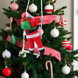 Yeknu Santa Claus Climbing Ladder Pendant Merry Christmas Decoration For Home 2024 Navidad Cristmas Tree Ornament 2025 New Year Gift