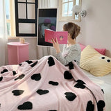 Yeknu Ins Style Blanket  Woolen Ball Style Cloud Soft Jacquard Double-sided Blanket Soft And Warm Suitable For All Seasons