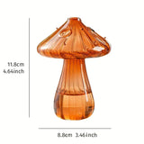 Yeknu Colourful Mushroom Vase Plant Glass Plant  Bud Vase Decoration Home Glass Aromatherapy Vase Living Room Dining Room Desktop